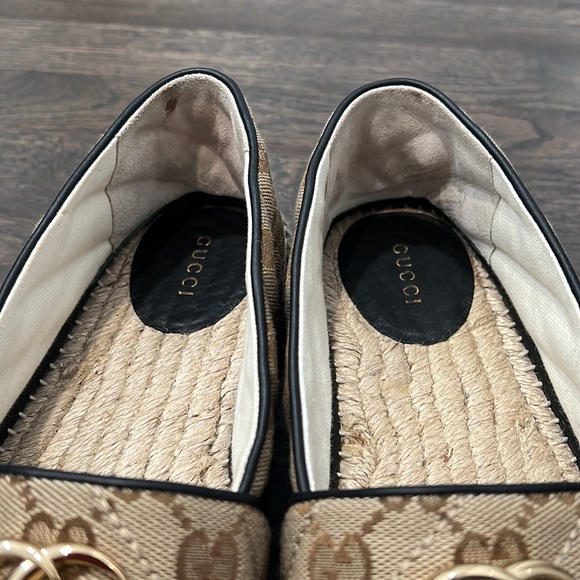 Gucci women’s GG MATELASSÉ CANVAS ESPADRILLE 38.5 - Picture 2 of 8